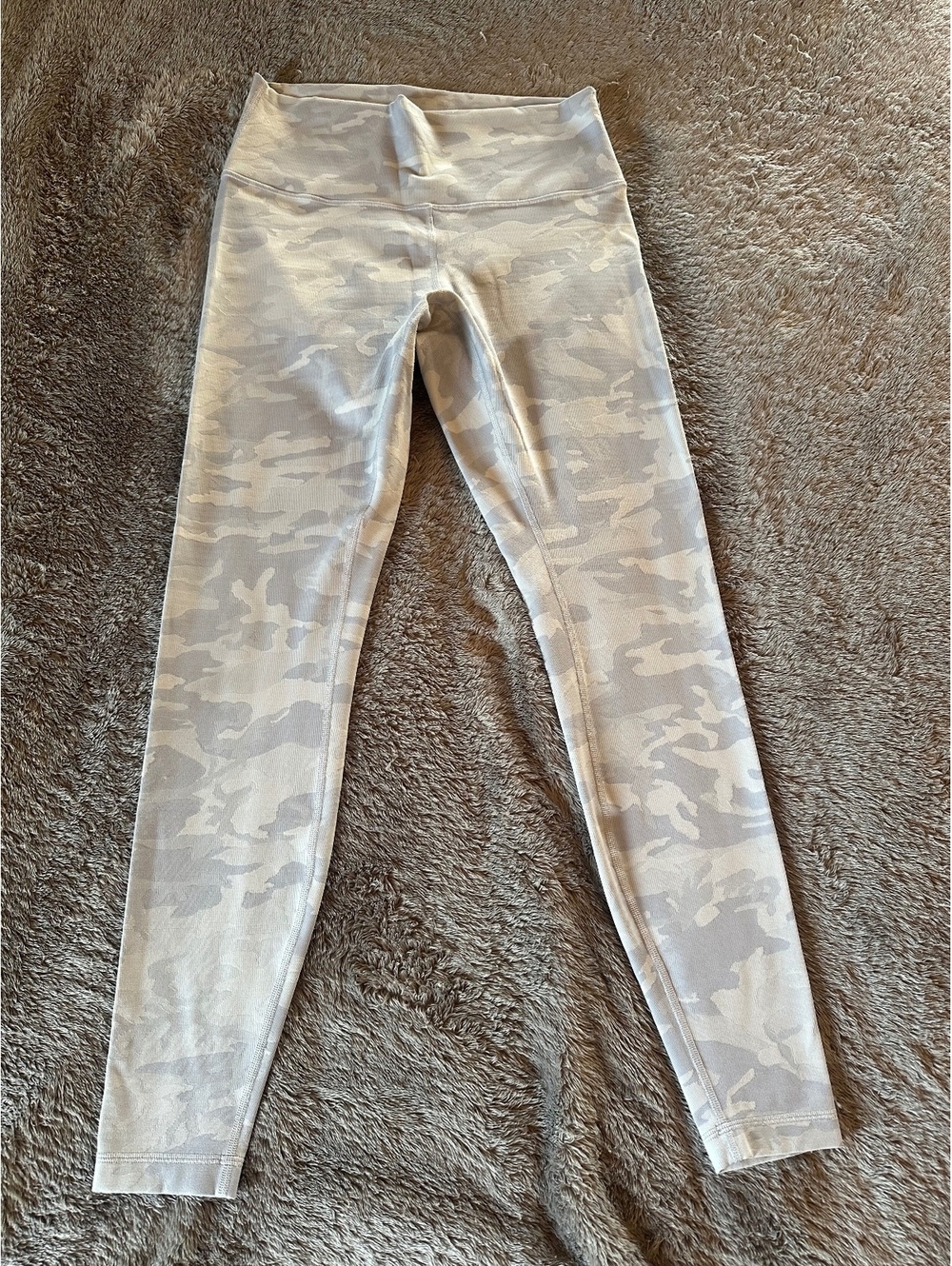 Lululemon SmoothCover Wunder Under HR Tights Camo Gray Size 10